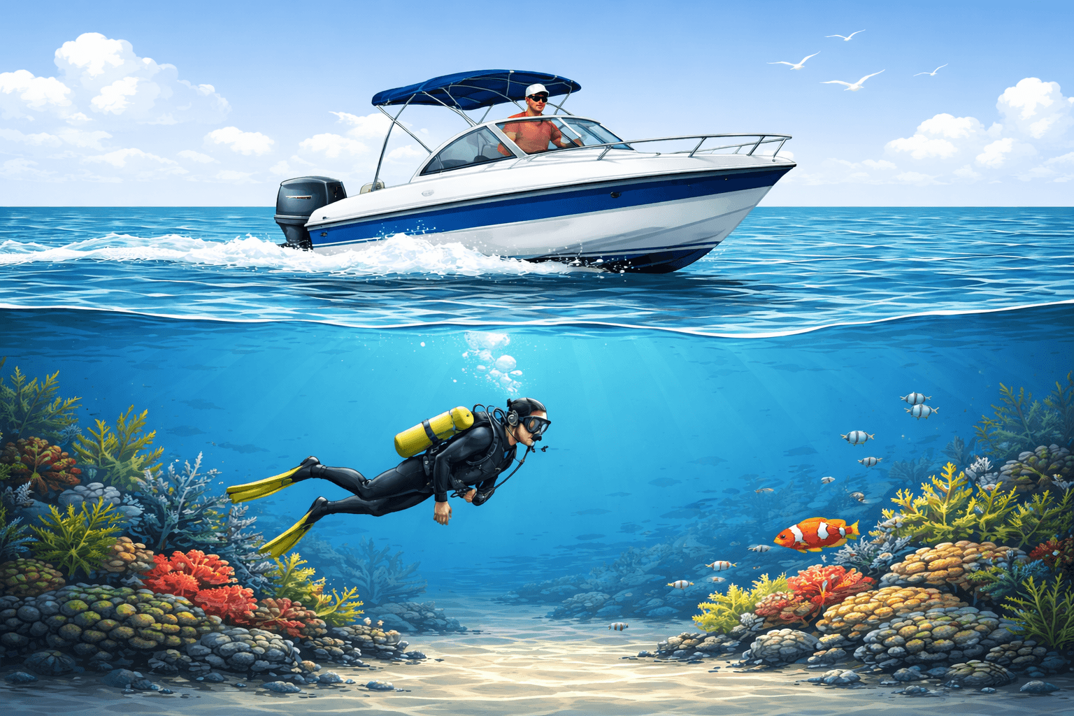 Buceador 1 Estrella + Licencia de navegación